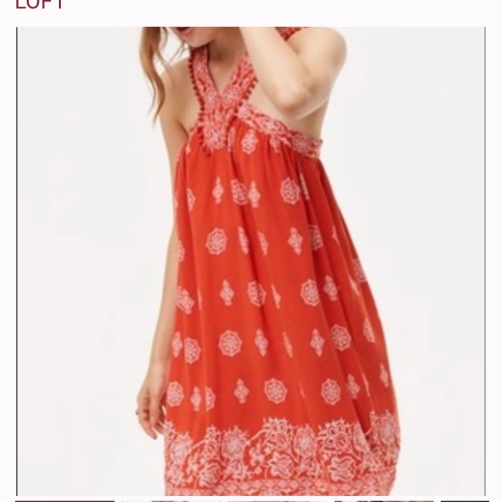 LOFT burnt orange colored dress